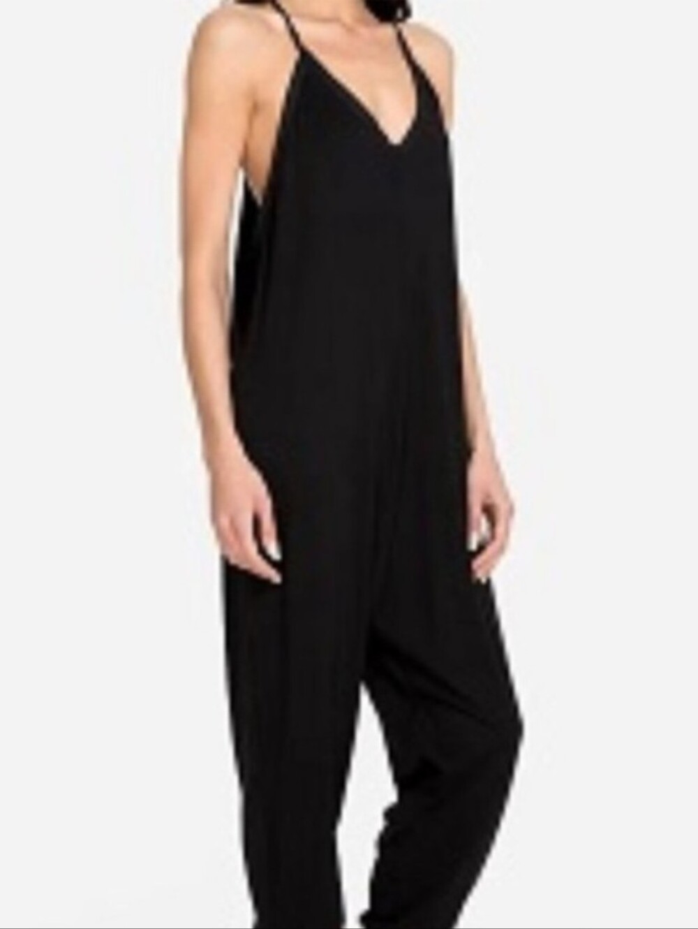Johnny Was Calme Knit V-Neck Halter Jumpsuit, Black, Size XL - Picture 13 of 15
